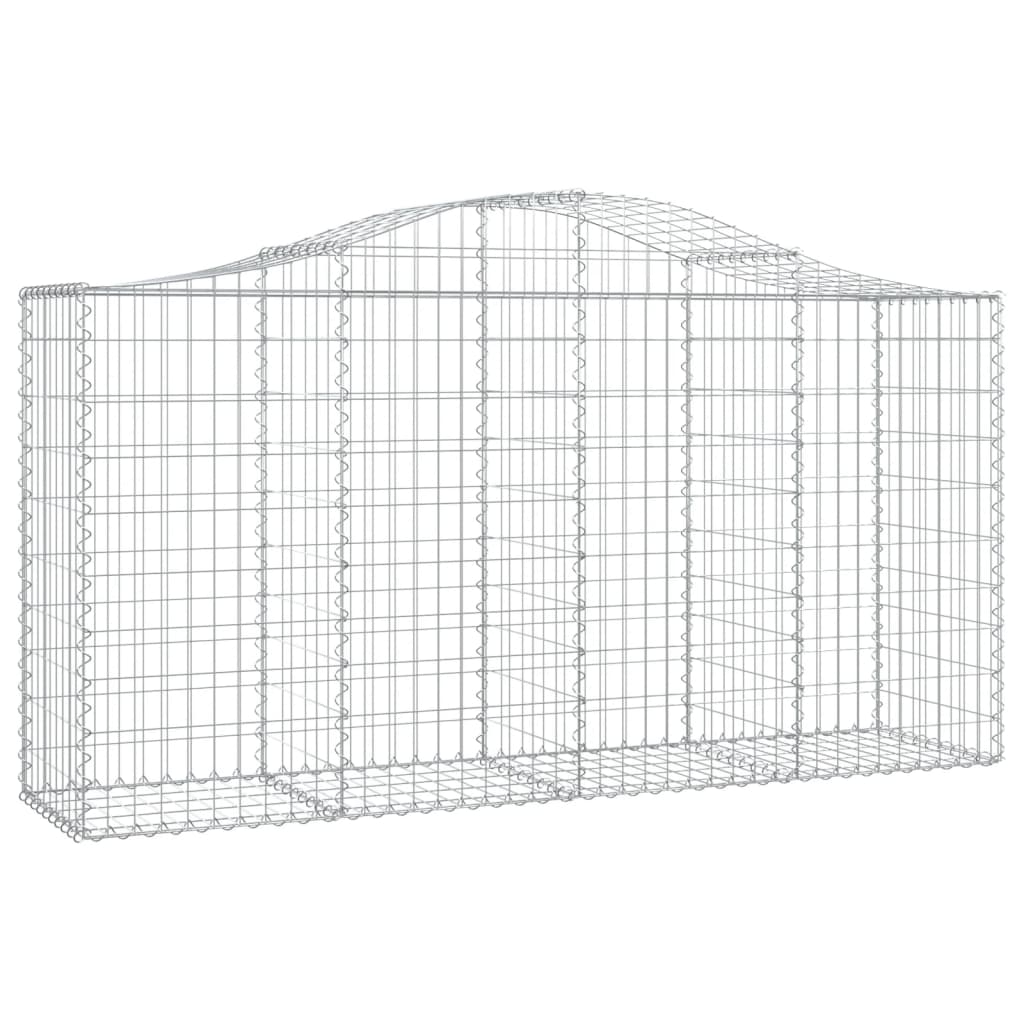 Schanskorven 4 St Gewelfd 200X50X100/120 Cm Ijzer 200 x 50 x 100/120 cm