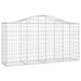 Schanskorven 4 St Gewelfd 200X50X100/120 Cm Ijzer 200 x 50 x 100/120 cm
