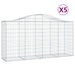 Schanskorven 5 St Gewelfd 200X50X100/120 Cm Ijzer 200 x 50 x 100/120 cm