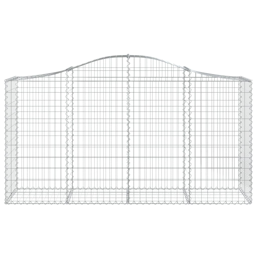 Schanskorven 6 St Gewelfd 200X50X100/120 Cm Ijzer 200 x 50 x 100/120 cm