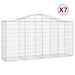 Schanskorven 7 St Gewelfd 200X50X100/120 Cm Ijzer 200 x 50 x 100/120 cm