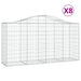Schanskorven 8 St Gewelfd 200X50X100/120 Cm Ijzer 200 x 50 x 100/120 cm