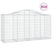 Schanskorven 14 St Gewelfd 200X50X100/120 Cm Ijzer 200 x 50 x 100/120 cm