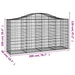Schanskorven 14 St Gewelfd 200X50X100/120 Cm Ijzer 200 x 50 x 100/120 cm