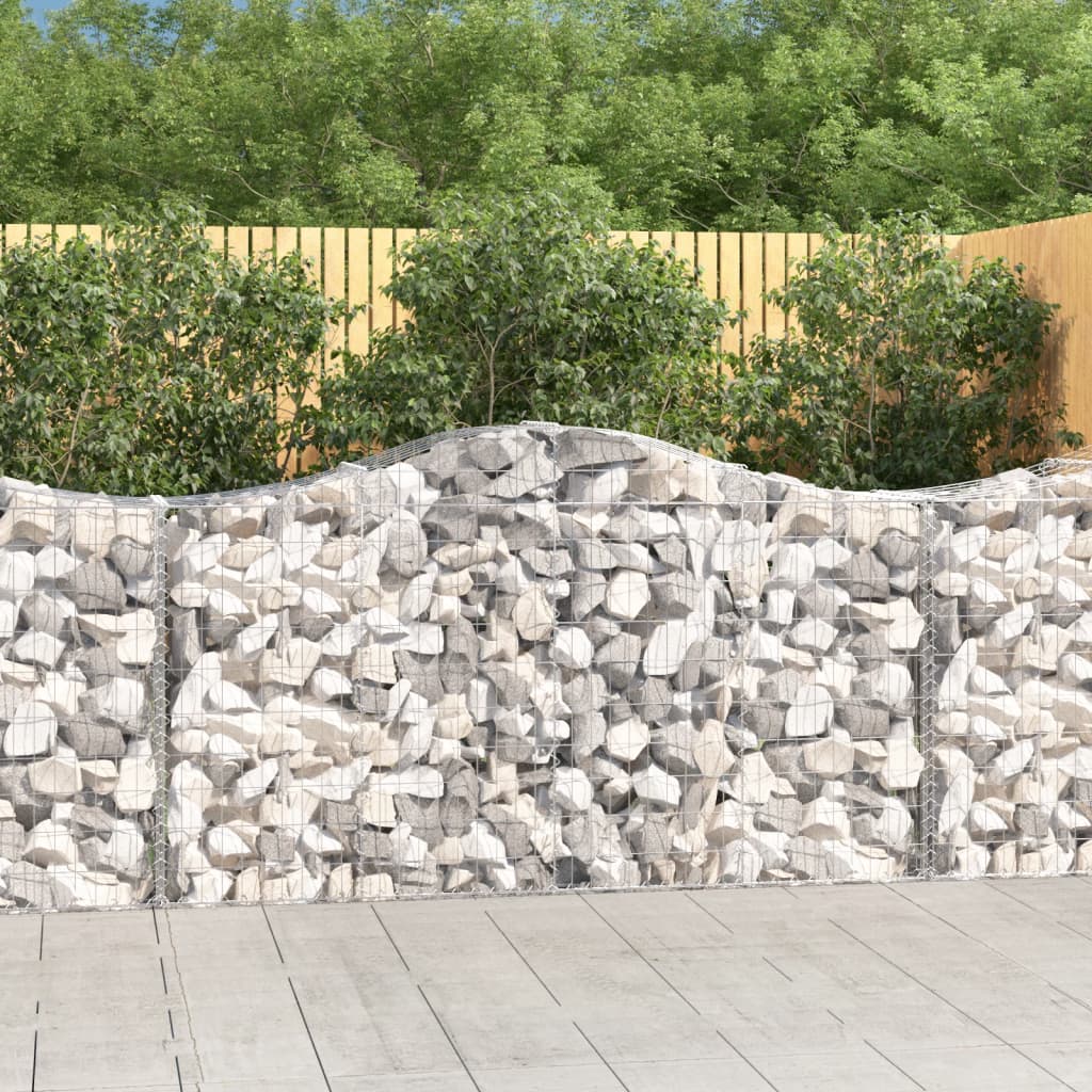 Schanskorven 14 St Gewelfd 200X50X100/120 Cm Ijzer 200 x 50 x 100/120 cm