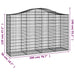 Schanskorven 2 St Gewelfd 200X50X120/140 Cm Ijzer 200 x 50 x 120/140 cm
