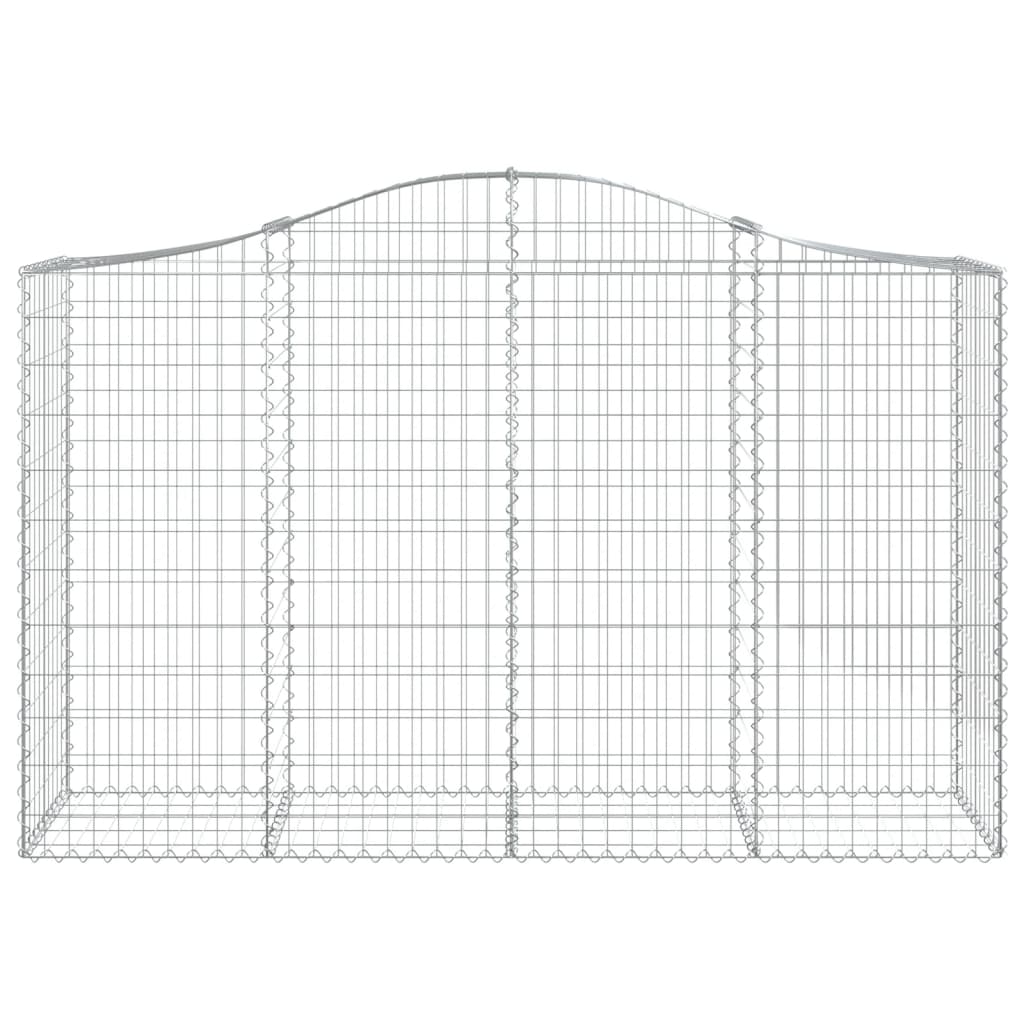 Schanskorven 3 St Gewelfd 200X50X120/140 Cm Ijzer 200 x 50 x 120/140 cm