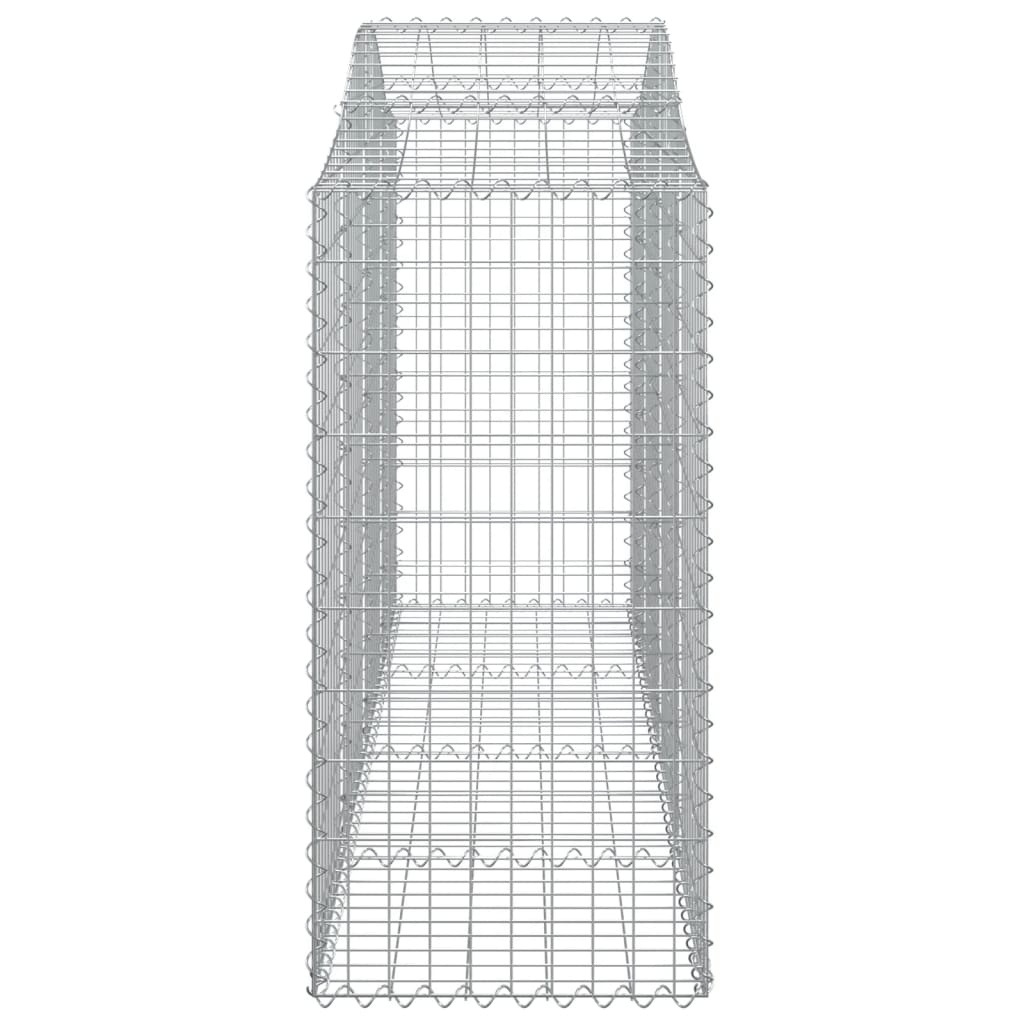 Schanskorven 3 St Gewelfd 200X50X120/140 Cm Ijzer 200 x 50 x 120/140 cm