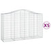 Schanskorven 5 St Gewelfd 200X50X120/140 Cm Ijzer 200 x 50 x 120/140 cm