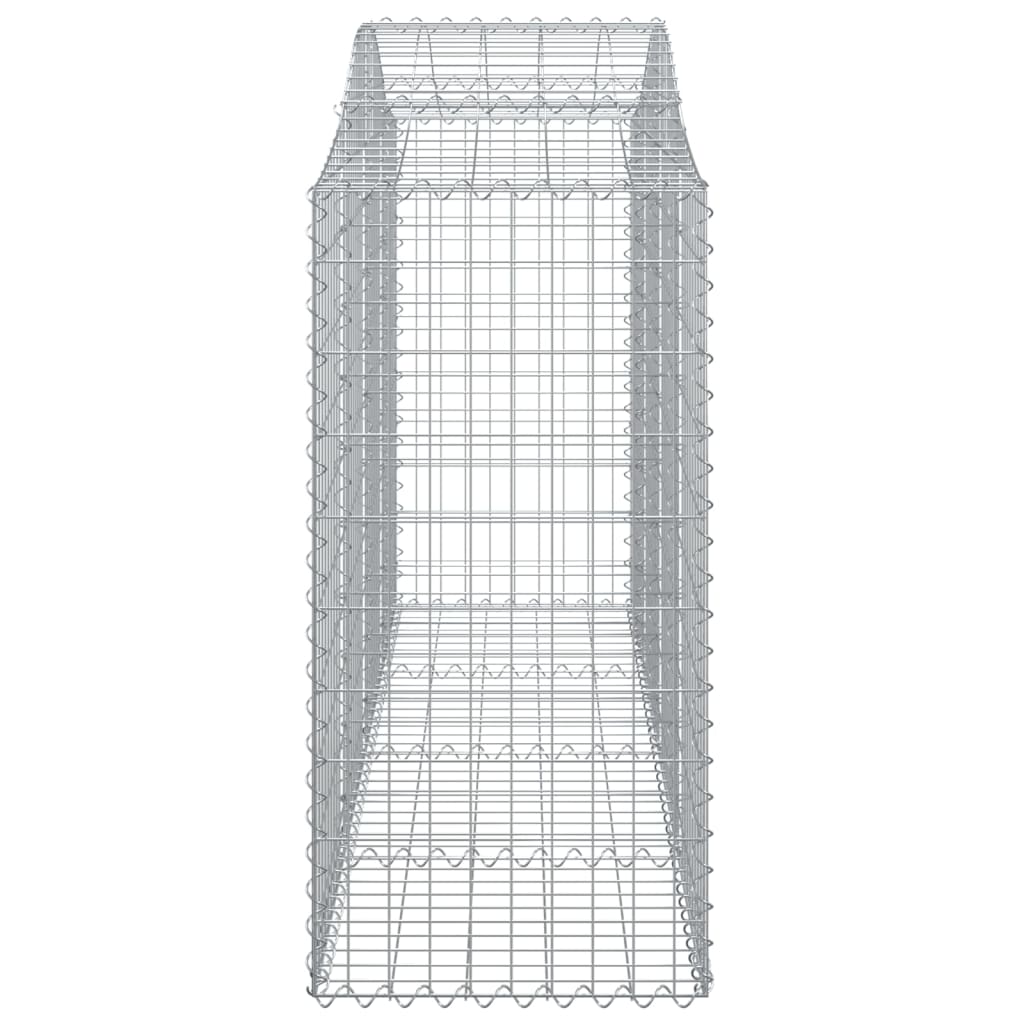Schanskorven 5 St Gewelfd 200X50X120/140 Cm Ijzer 200 x 50 x 120/140 cm