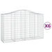 Schanskorven 6 St Gewelfd 200X50X120/140 Cm Ijzer 200 x 50 x 120/140 cm