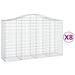 Schanskorven 8 St Gewelfd 200X50X120/140 Cm Ijzer 200 x 50 x 120/140 cm