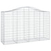 Schanskorven 8 St Gewelfd 200X50X120/140 Cm Ijzer 200 x 50 x 120/140 cm