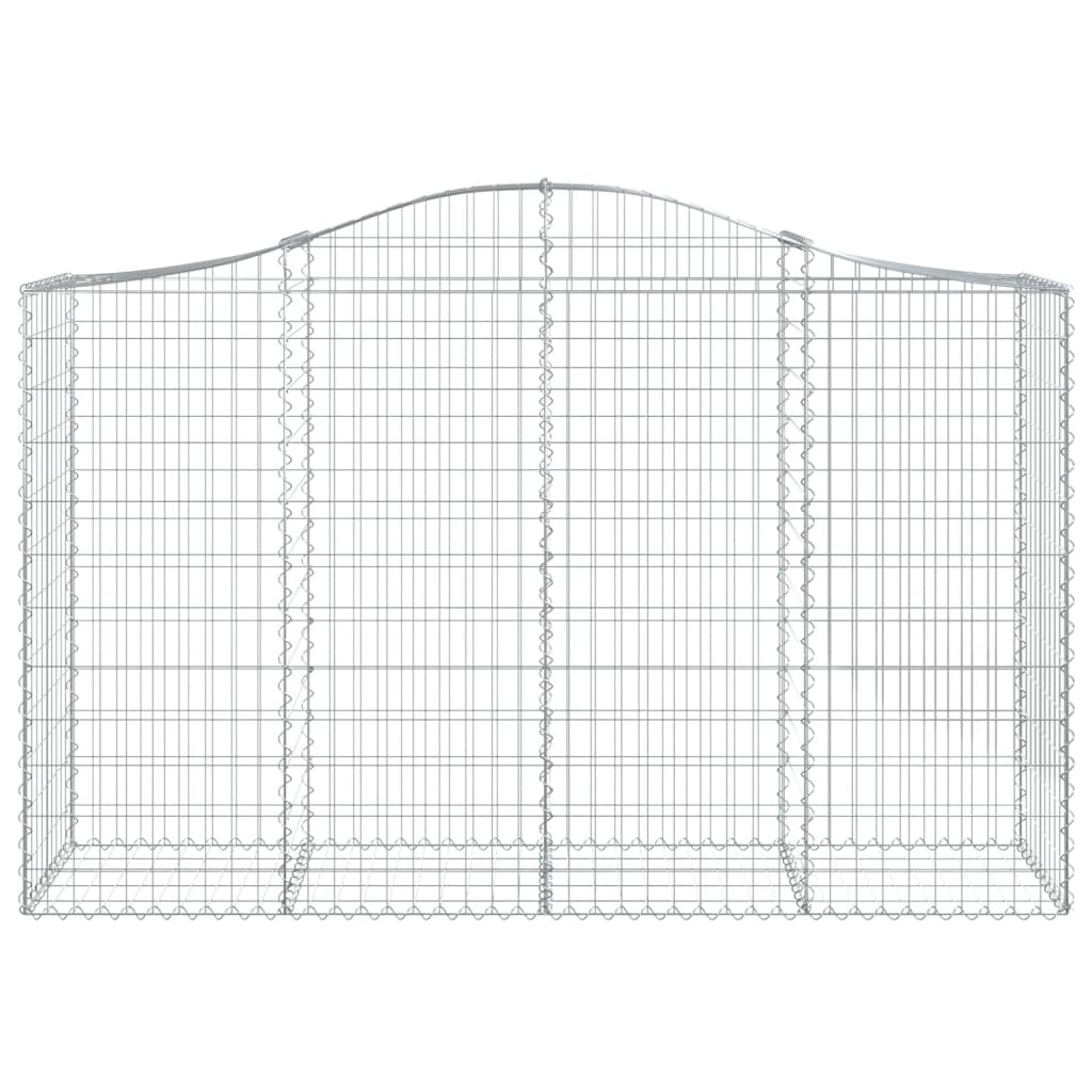 Schanskorven 8 St Gewelfd 200X50X120/140 Cm Ijzer 200 x 50 x 120/140 cm