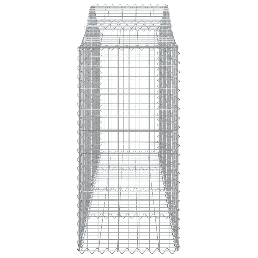 Schanskorven 8 St Gewelfd 200X50X120/140 Cm Ijzer 200 x 50 x 120/140 cm