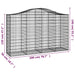 Schanskorven 8 St Gewelfd 200X50X120/140 Cm Ijzer 200 x 50 x 120/140 cm