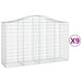 Schanskorven 9 St Gewelfd 200X50X120/140 Cm Ijzer 200 x 50 x 120/140 cm