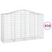 Schanskorven 10 St Gewelfd 200X50X120/140 Cm Ijzer 200 x 50 x 120/140 cm