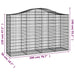 Schanskorven 10 St Gewelfd 200X50X120/140 Cm Ijzer 200 x 50 x 120/140 cm