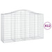 Schanskorven 12 St Gewelfd 200X50X120/140 Cm Ijzer 200 x 50 x 120/140 cm