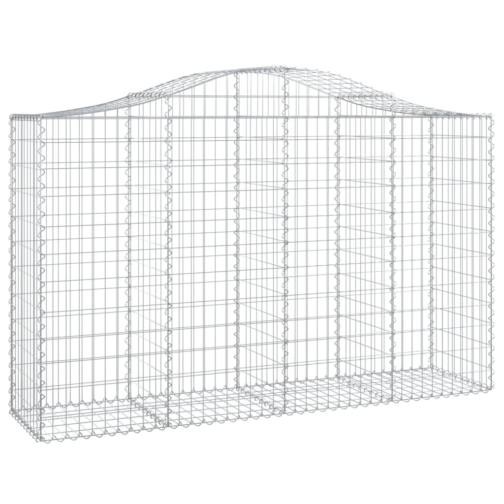 Schanskorven 12 St Gewelfd 200X50X120/140 Cm Ijzer 200 x 50 x 120/140 cm