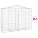 Schanskorven 2 St Gewelfd 200X50X140/160 Cm Ijzer 200 x 50 x 140/160 cm