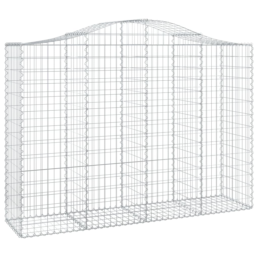 Schanskorven 2 St Gewelfd 200X50X140/160 Cm Ijzer 200 x 50 x 140/160 cm