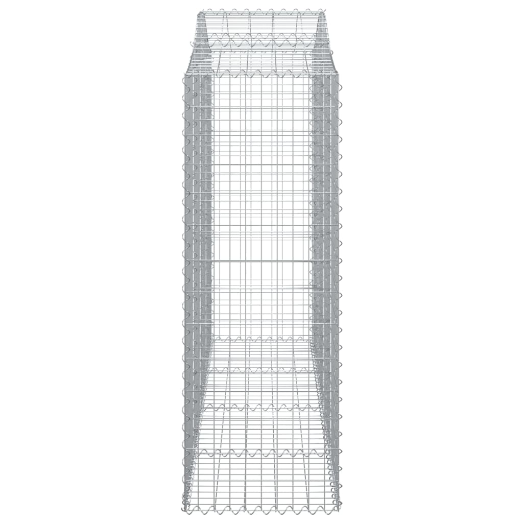 Schanskorven 2 St Gewelfd 200X50X140/160 Cm Ijzer 200 x 50 x 140/160 cm