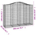 Schanskorven 2 St Gewelfd 200X50X140/160 Cm Ijzer 200 x 50 x 140/160 cm