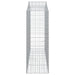 Schanskorven 3 St Gewelfd 200X50X140/160 Cm Ijzer 200 x 50 x 140/160 cm
