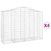Schanskorven 4 St Gewelfd 200X50X140/160 Cm Ijzer 200 x 50 x 140/160 cm