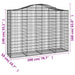 Schanskorven 9 St Gewelfd 200X50X140/160 Cm Ijzer 200 x 50 x 140/160 cm