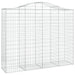Schanskorven 3 St Gewelfd 200X50X160/180 Cm Ijzer 200 x 50 x 160/180 cm