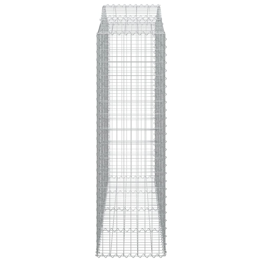 Schanskorven 3 St Gewelfd 200X50X160/180 Cm Ijzer 200 x 50 x 160/180 cm