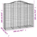 Schanskorven 3 St Gewelfd 200X50X160/180 Cm Ijzer 200 x 50 x 160/180 cm