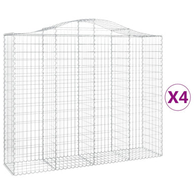 Schanskorven 4 St Gewelfd 200X50X160/180 Cm Ijzer 200 x 50 x 160/180 cm