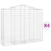 Schanskorven 4 St Gewelfd 200X50X160/180 Cm Ijzer 200 x 50 x 160/180 cm