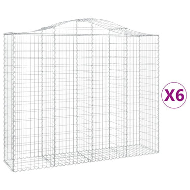 Schanskorven 6 St Gewelfd 200X50X160/180 Cm Ijzer 200 x 50 x 160/180 cm