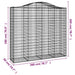 Schanskorven 3 St Gewelfd 200X50X180/200 Cm Ijzer 200 x 50 x 180/200 cm