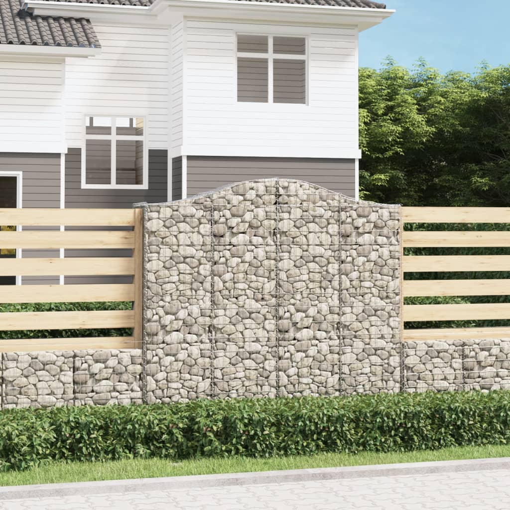 Schanskorven 3 St Gewelfd 200X50X180/200 Cm Ijzer 200 x 50 x 180/200 cm