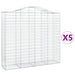 Schanskorven 5 St Gewelfd 200X50X180/200 Cm Ijzer 200 x 50 x 180/200 cm