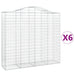 Schanskorven 6 St Gewelfd 200X50X180/200 Cm Ijzer 200 x 50 x 180/200 cm