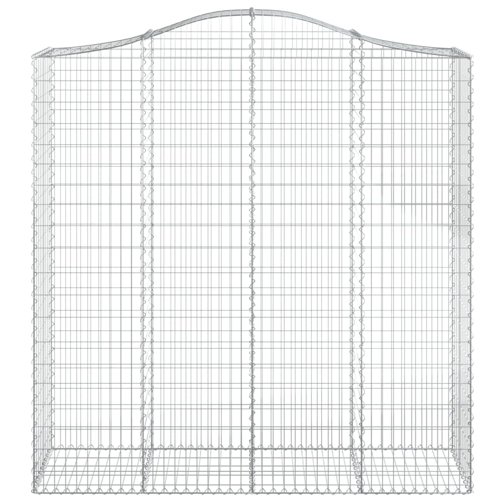 Schanskorven 2 St Gewelfd 200X50X200/220 Cm Ijzer 200 x 50 x 200/220 cm