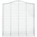 Schanskorven 2 St Gewelfd 200X50X200/220 Cm Ijzer 200 x 50 x 200/220 cm