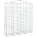 Schanskorven 2 St Gewelfd 200X50X220/240 Cm Ijzer 200 x 50 x 220/240 cm