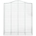 Schanskorven 2 St Gewelfd 200X50X220/240 Cm Ijzer 200 x 50 x 220/240 cm