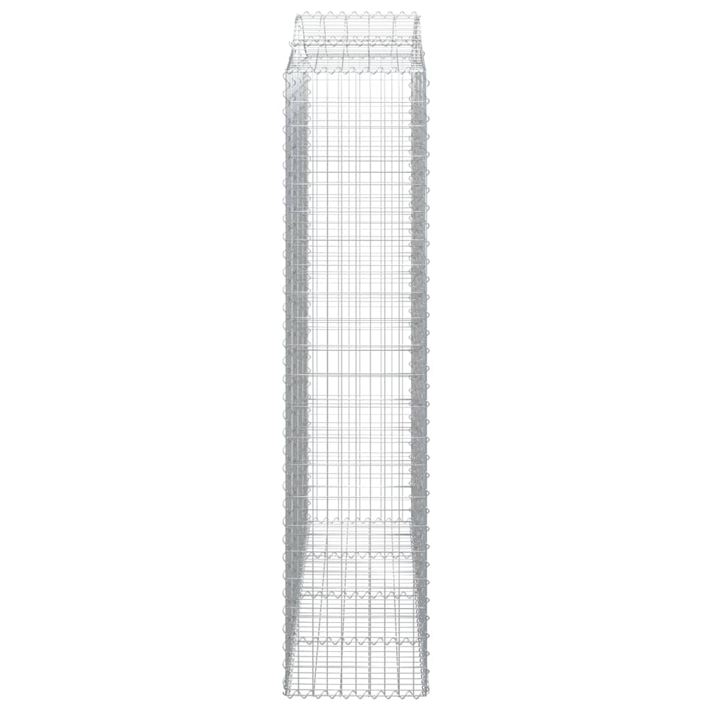 Schanskorven 2 St Gewelfd 200X50X220/240 Cm Ijzer 200 x 50 x 220/240 cm