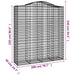 Schanskorven 2 St Gewelfd 200X50X220/240 Cm Ijzer 200 x 50 x 220/240 cm