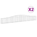 Schanskorven 2 St Gewelfd 400X30X40/60 Cm Ijzer 400 x 30 x 40/60 cm