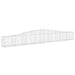 Schanskorven 3 St Gewelfd 400X30X40/60 Cm Ijzer 400 x 30 x 40/60 cm